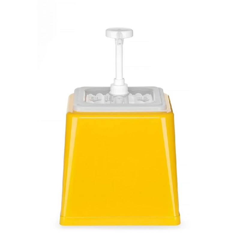 Hendi Sausedispenser med Pumpe Gul Plast 2L 203538 by Hendi color Svart