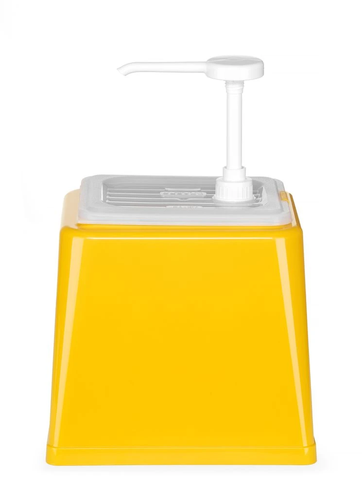 Hendi Sausedispenser med Pumpe Gul Plast 2L 203538 by Hendi color Svart