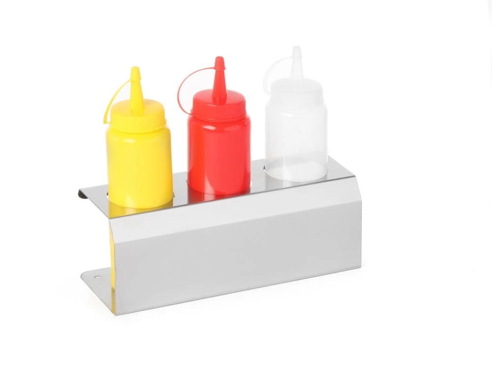 Hendi Sausdispenserholder i Metall til 3 Flasker 557969 by Hendi color Svart