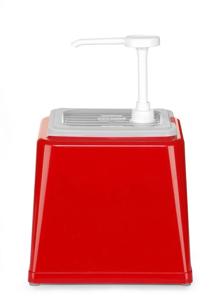 Hendi Sausdispenser med pumpe Rød Plast 203521 by Hendi color Svart