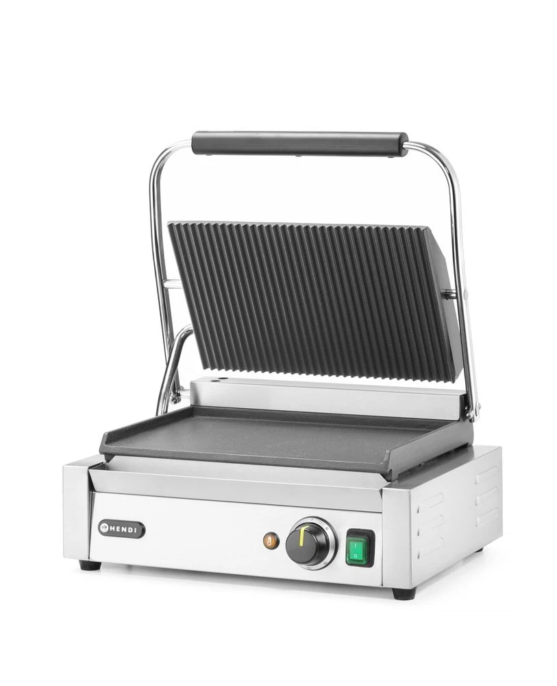 Hendi Panini Kontaktgrill Rillet/Rillet 263662 by Hendi color Svart