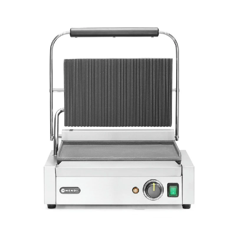 Hendi Panini Kontaktgrill Rillet/Rillet 263662 by Hendi color Svart