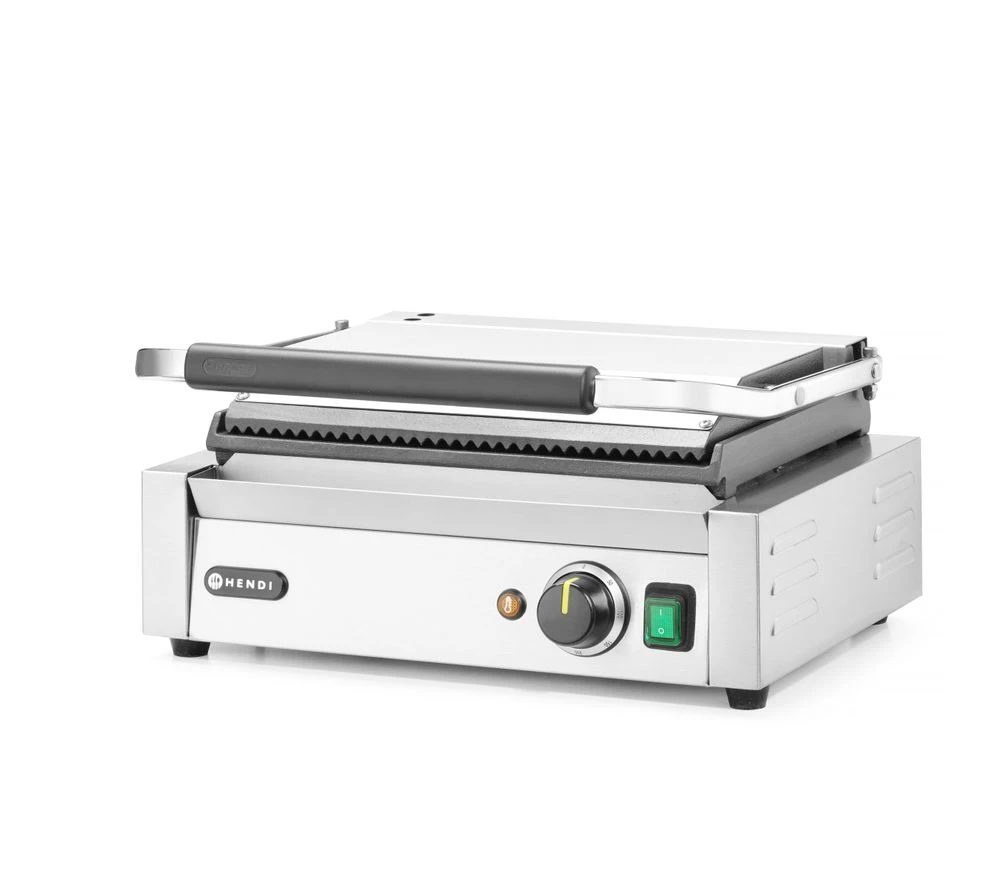 Hendi Panini Kontaktgrill Rillet/Rillet 263662 by Hendi color Svart