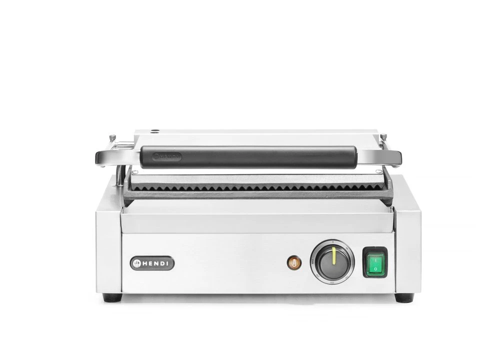 Hendi Panini Kontaktgrill Rillet/Rillet 263662 by Hendi color Svart