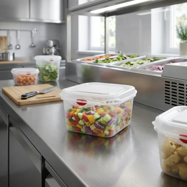 Hendi GN 1/6 Kantine Polypropylen Transparent 65mm 873168 by Hendi color Svart