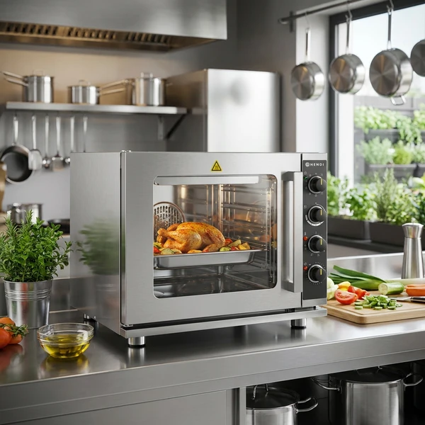Hendi Kombiovn med Grill 4x GN 2/3 Stål og Glass 225929 by Hendi color Svart