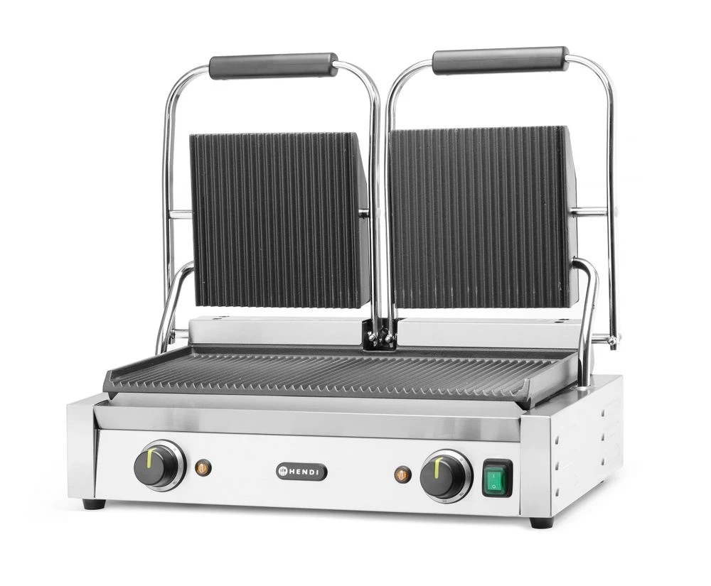 Hendi Kontaktgrill Dobbel Rillet/Rillet 263709 by Hendi color Svart