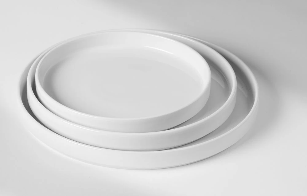 6 stk Hendi Oslo Tallerken med Høy Kant Hvit Ø28 cm 768754 by Hendi color Svart