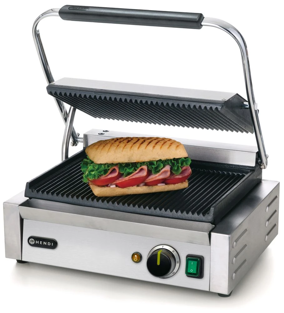 Hendi Panini Kontaktgrill Stål 1 stk 263655 by Hendi color Svart