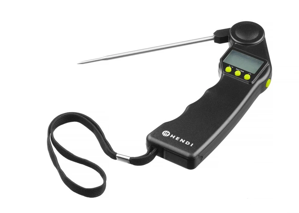 Hendi Digitalt Termometer med foldbar sonde Sort 271315 by Hendi color Svart