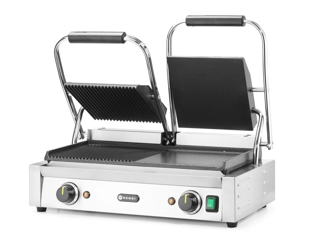 Hendi Kontaktgrill Dobbel Rustfritt Stål 263907 by Hendi color Svart
