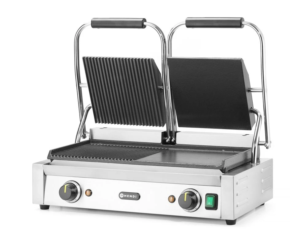 Hendi Kontaktgrill Dobbel Rustfritt Stål 263907 by Hendi color Svart