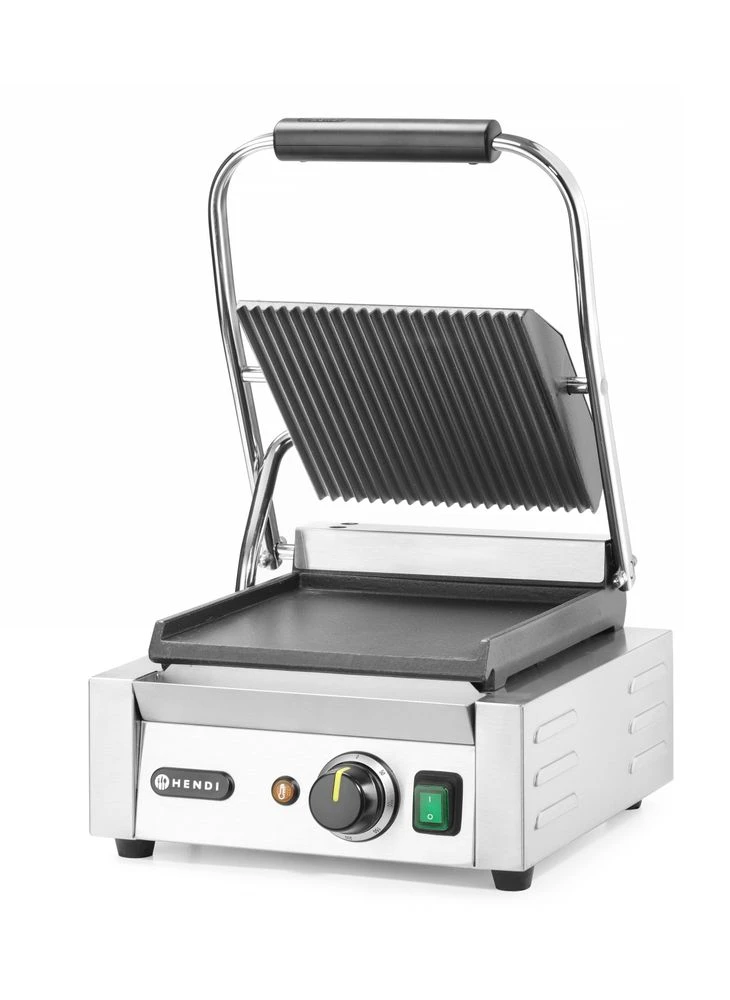 Hendi Kontaktgrill Enkel Rillet/Rillet 263600 by Hendi color Svart