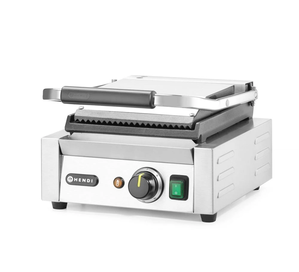 Hendi Kontaktgrill Enkel Rillet/Rillet 263600 by Hendi color Svart