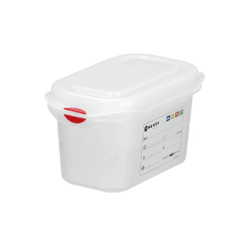 Hendi GN 1/9 Kantine Polypropylen 100 mm - 1 Liter 873137 by Hendi color Svart
