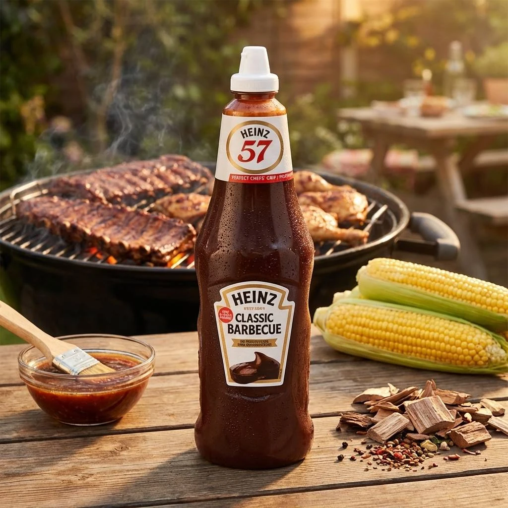 Heinz BBQ-saus 1L 384103 by HEINZ color Svart