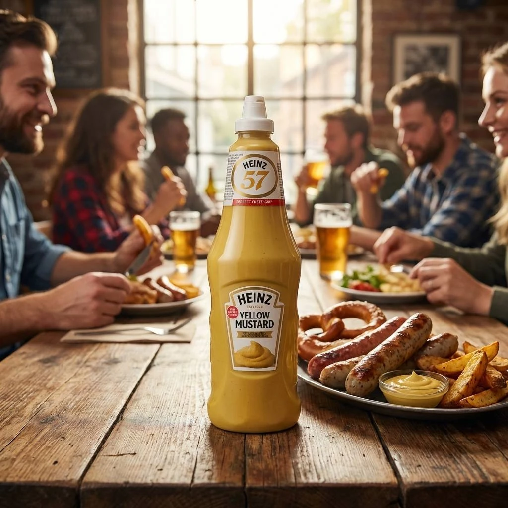 Heinz Mild Sennep Yellow Mustard 1L 384104 by HEINZ color Svart