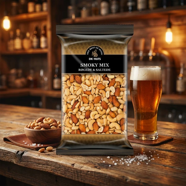 Dknuts Smoky Mix Røkte & Saltede Nøtter 1 kg 109C by DK-NUTS color Svart
