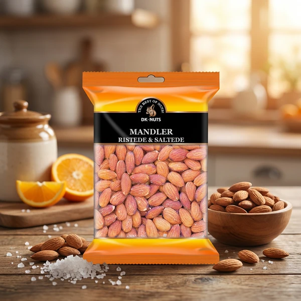 MANDLER LUKSUS (RISTEDE & SALTEDE) 0,3 KG 142D by DK-NUTS color Svart