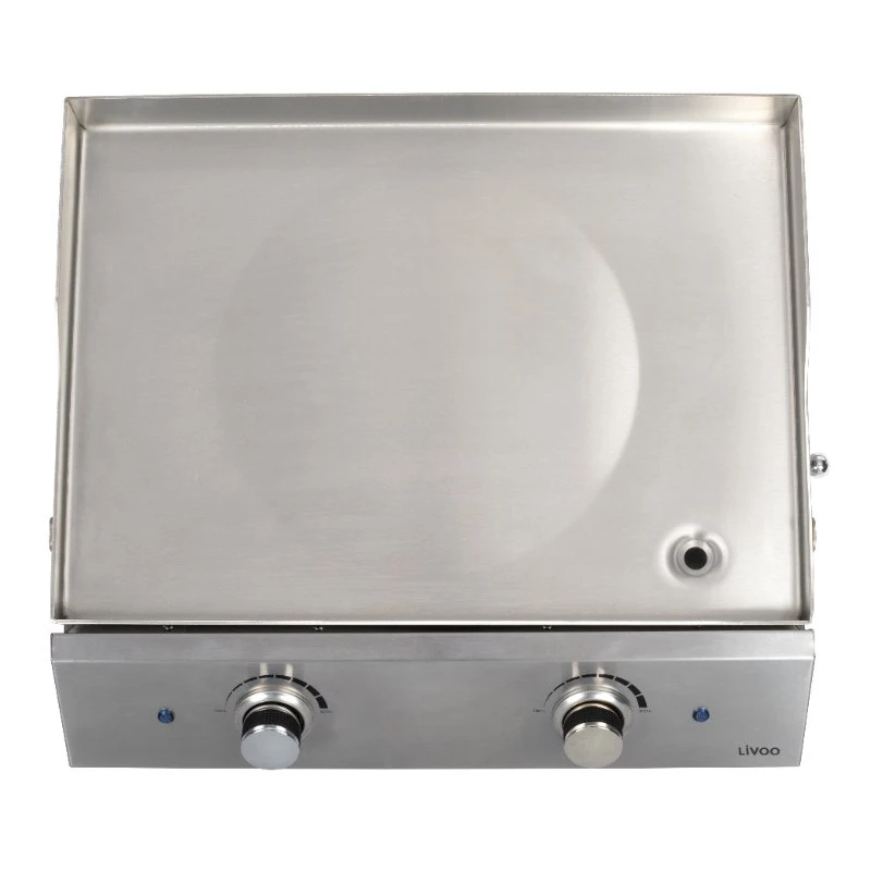 Livoo Plancha Grill Rustfritt Stål med 2 Termostater 96-DOC302  color Svart