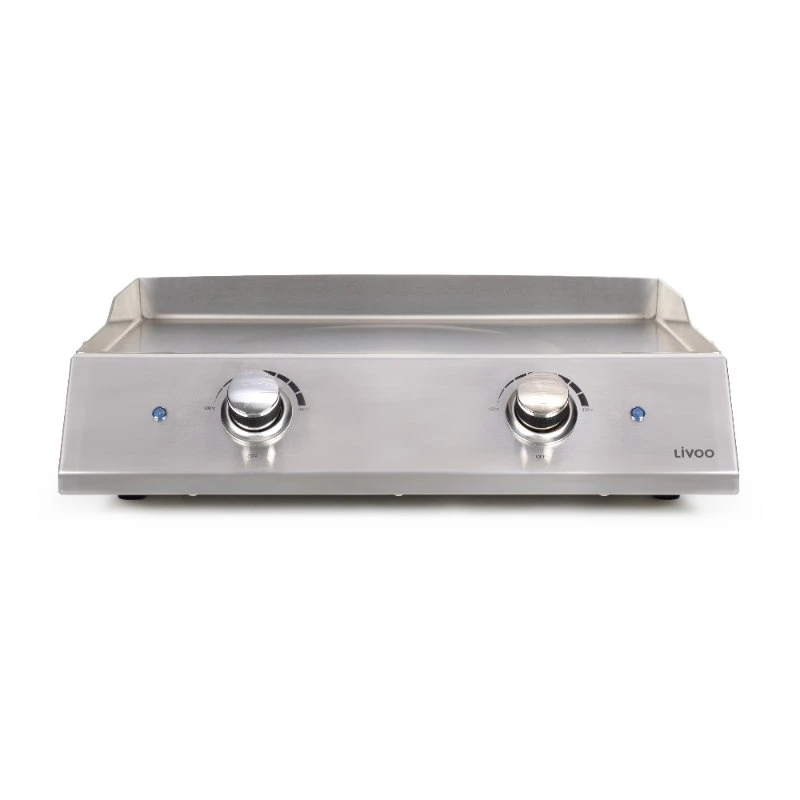 Livoo Plancha Grill Rustfritt Stål med 2 Termostater 96-DOC302  color Svart
