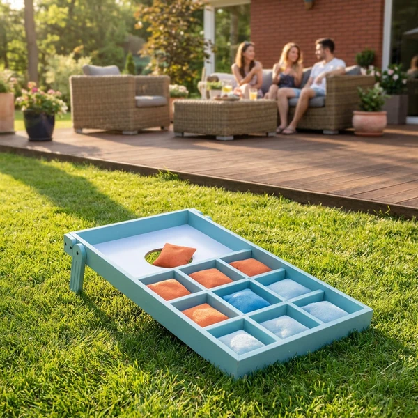 Livoo Bean Bag Game 2-i-1 Hagespill i FSC-tre 96-JEU002  color Svart