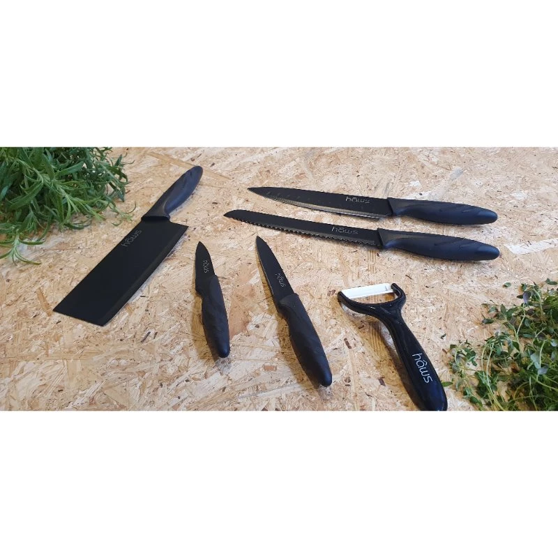Hâws Keramisk Knivsett 6 Deler Sort 30-CKS006  color Svart