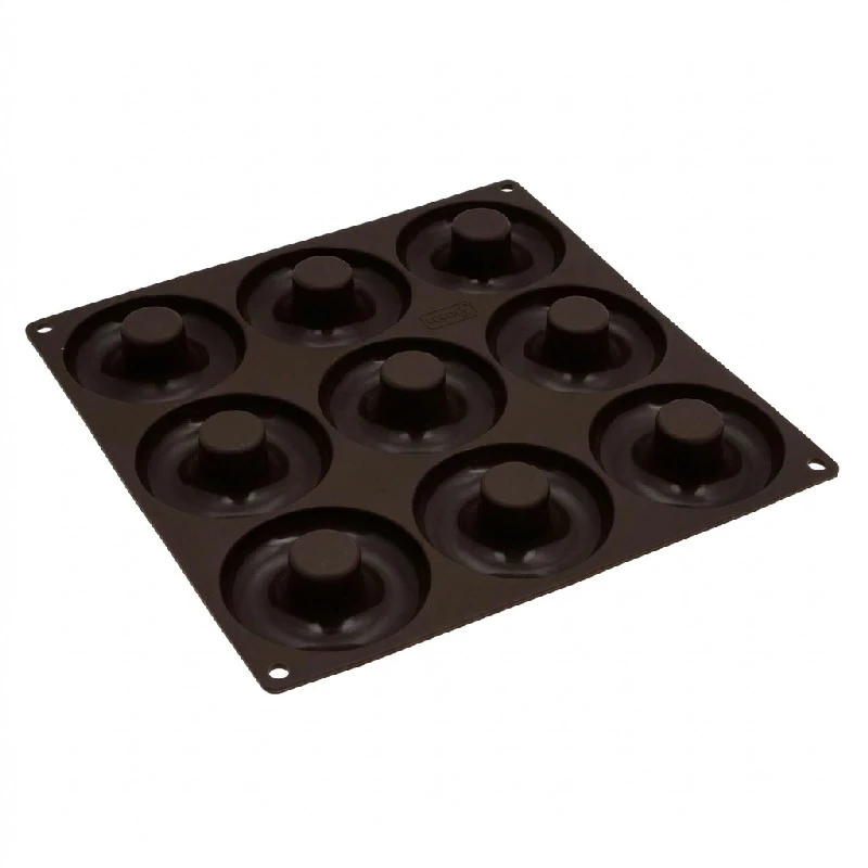Lurch Flexiform Donutform Silikon 9 hull Brun 26x26cm LU85094 by LURch color Svart