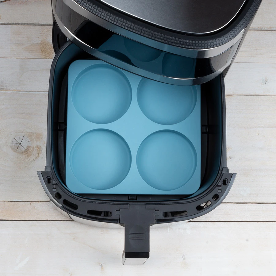 Lurch Flexistarter Bakeform til Burgerboller 4 stk. Blå LU84001 by LURch color Svart