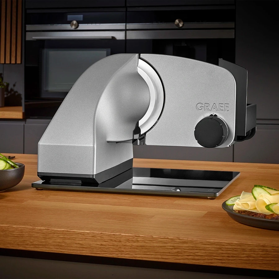 Graef Slicer Iconic25 Vippbar Påleggsmaskin CERA Matt Sølv GRM99FEU by Graef color Svart