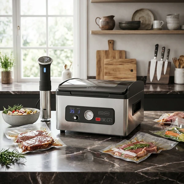 Caso VacuChef 700 Kammervakuumpakker Rustfritt Stål CS1421 by CASO color Svart