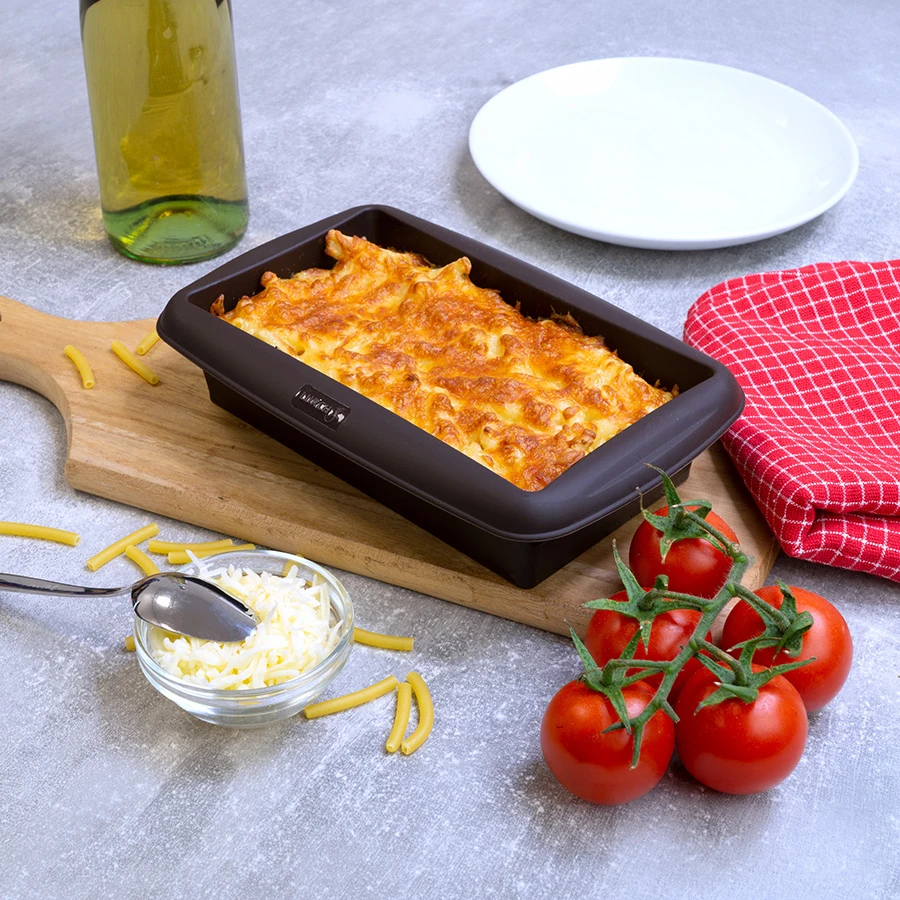 Lurch Flexiform Lasagneform Silikon Brun 14,5x22,5cm LU85057 by LURch color Svart