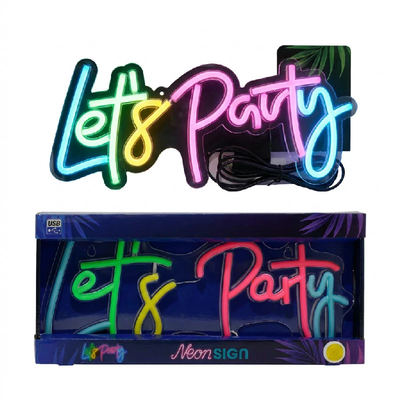 Neonskilt «Let’s Party» NE1200030  color Svart