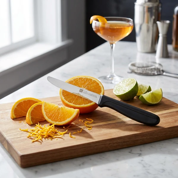 Bar- og sitruskniv i rustfritt stål – 21 cm BTSK008  color Svart