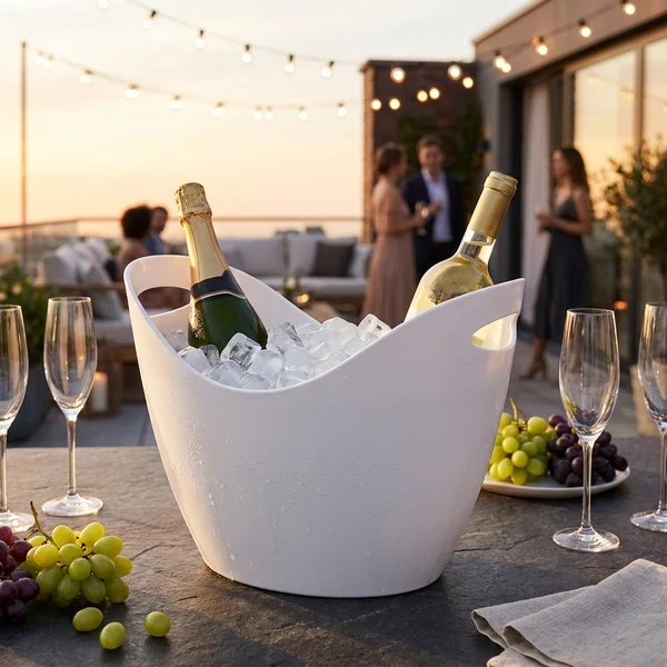 Vinkjøler og champagnekjøler matt sort plast 8L DPP0106MW  color Svart