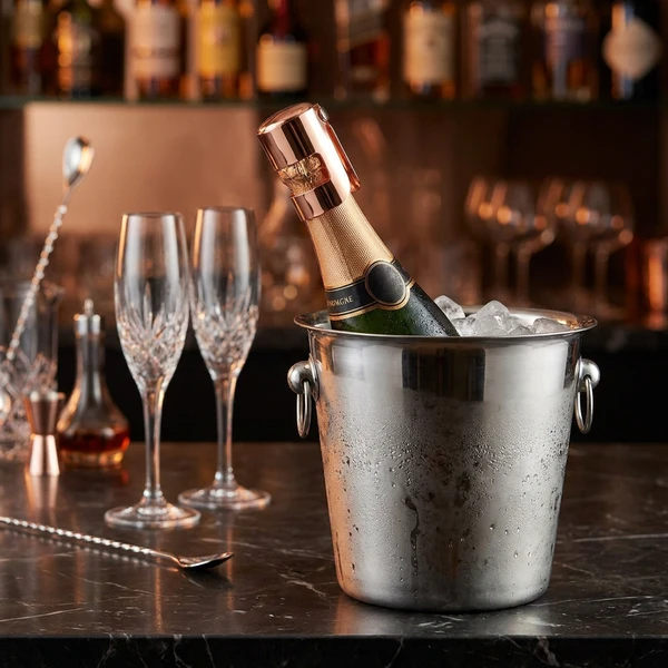 Champagnepropp i kobber CS0001C  color Svart