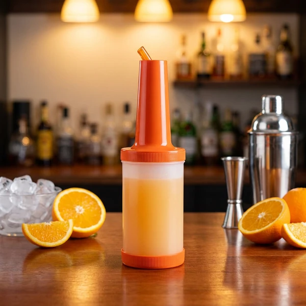 Store & Pour Flaske 1L Oransje PQO0002  color Svart