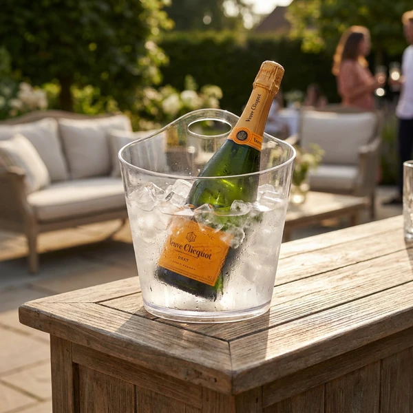 Vinkjøler og champagnekjøler plast klar 8L DD08211  color Svart