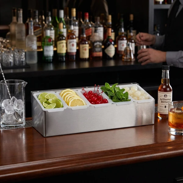 Garnish-stasjon med 5 rom CH5000S  color Svart