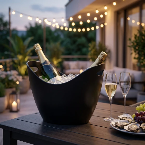 Vinkjøler og champagnekjøler matt sort 8L DPP0106MB  color Svart