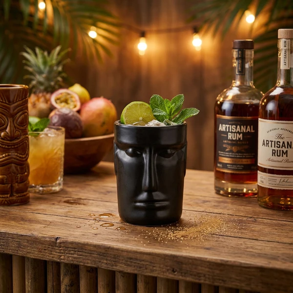 Tiki Krus Maka Keramikk Natur 50cl TK10079  color Svart