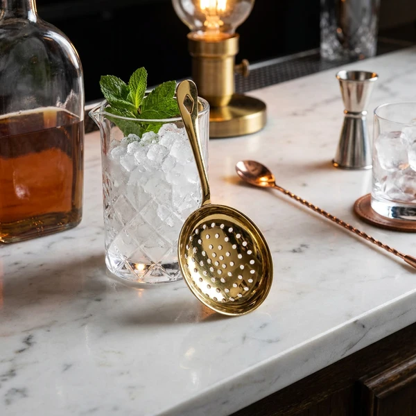 Julep Strainer Gullbelagt Rustfritt Stål ST0053G  color Svart