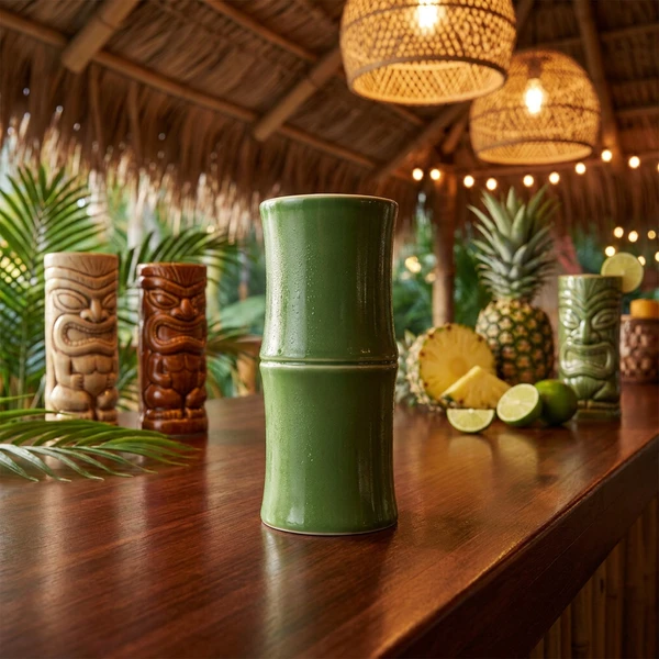 Tiki Krus Bamboo Natur 320ml TK10055  color Svart