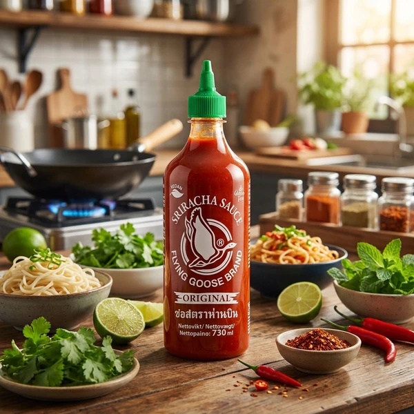 Flying Goose Sriracha chilisaus 73 CL 382219  color Svart
