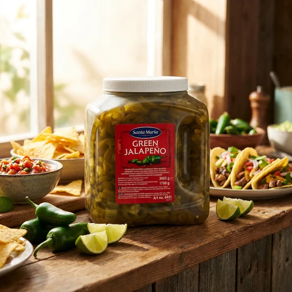 Jalapenos Grønn Skåret USA 32173 by SANTA M color Svart