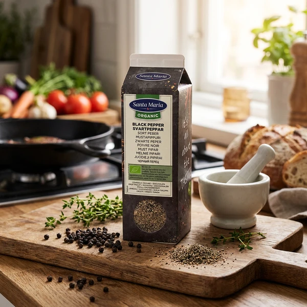 Krydder Pepper Sort Grovmalt Øko 268995 by SANTA M color Svart