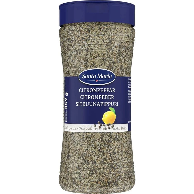 Krydder Sitronpepper Strøglass 284825 by SANTA M color Svart