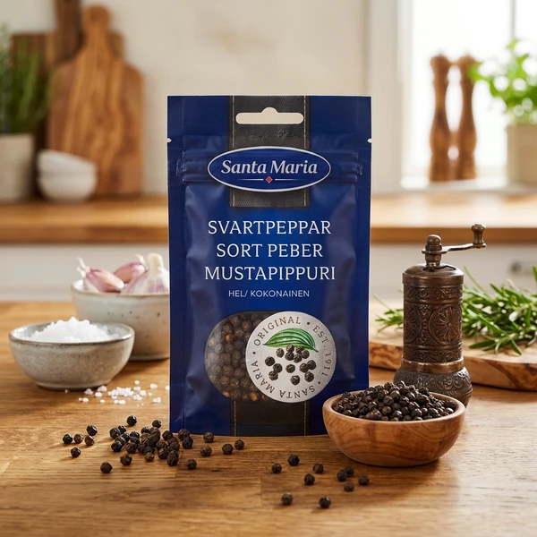 Krydder Pepper Sort Hel 22g 270052 by SANTA M color Svart