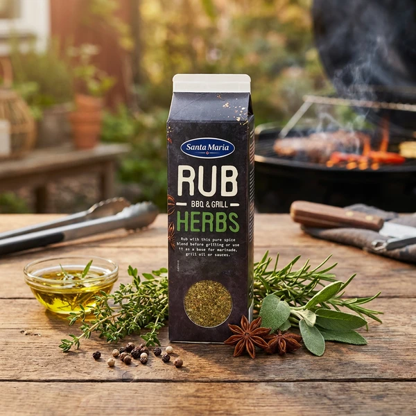 Krydder DryMarinade/Rub Urter 269040 by SANTA M color Svart