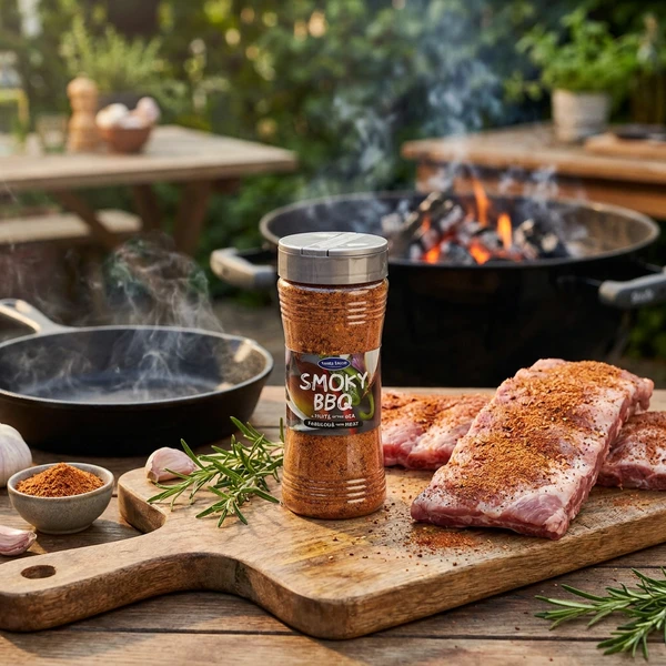 Krydder Barbecue Smoky 300 G 225801 by SANTA M color Svart